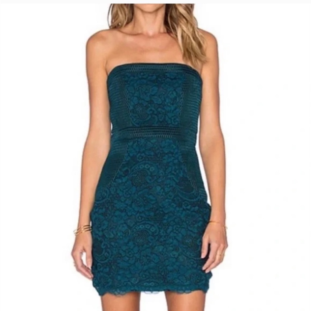 Lovers + Friends Strapless Lace Dress